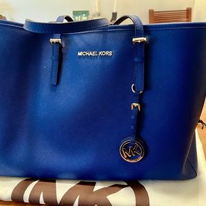 Michael Kors Medium Royal Blue Tote Bag